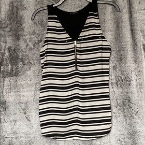 Express black and white stripe tank top